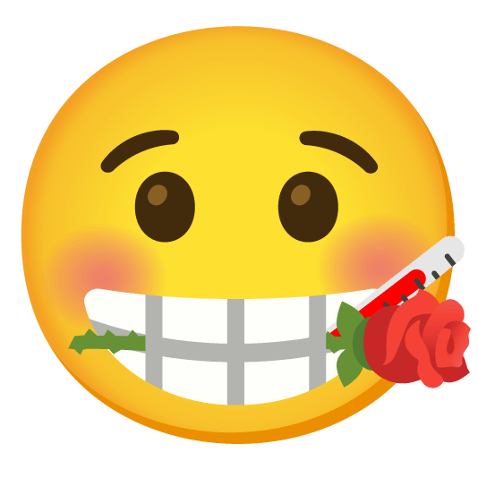 face with thermometer rose