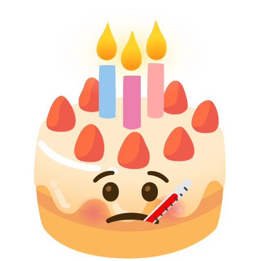 face with thermometer birthday