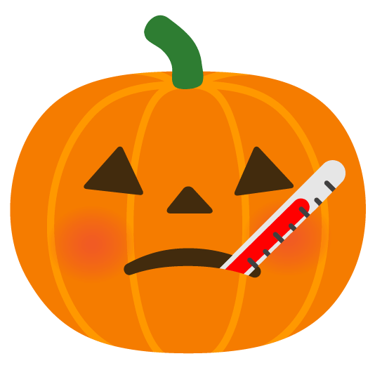 face with thermometer jack o lantern
