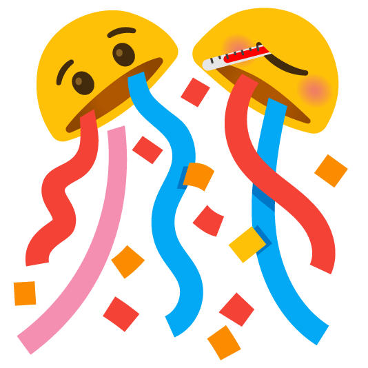 face with thermometer confetti ball