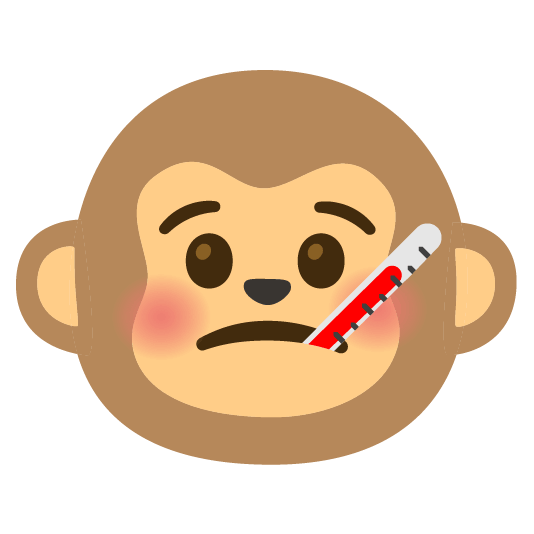 face with thermometer monkey face