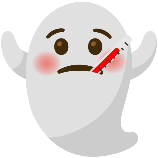 face with thermometer ghost