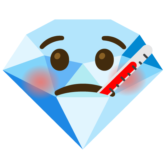 face with thermometer gem