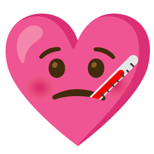face with thermometer gift heart