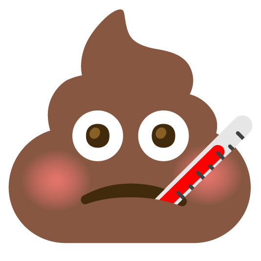 face with thermometer hankey