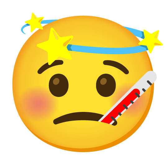 face with thermometer dizzy