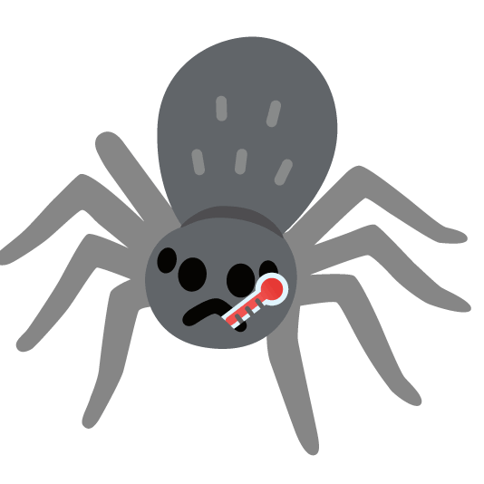 face with thermometer spider
