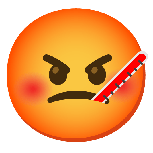 face with thermometer rage
