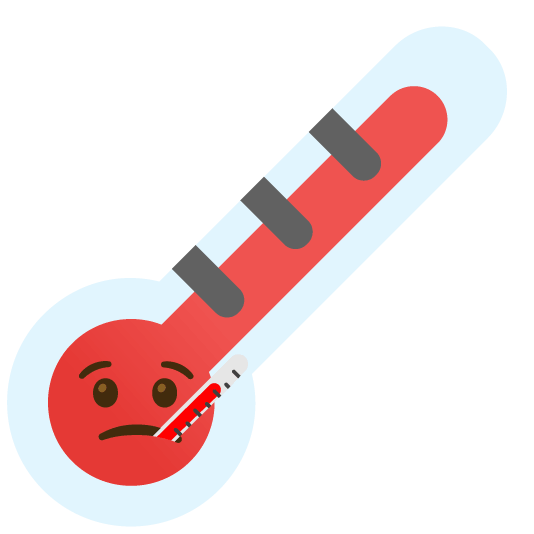 face with thermometer face with thermometer
