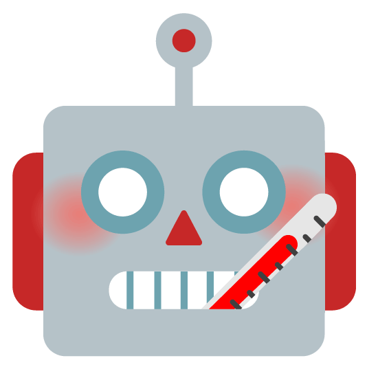 face with thermometer robot face