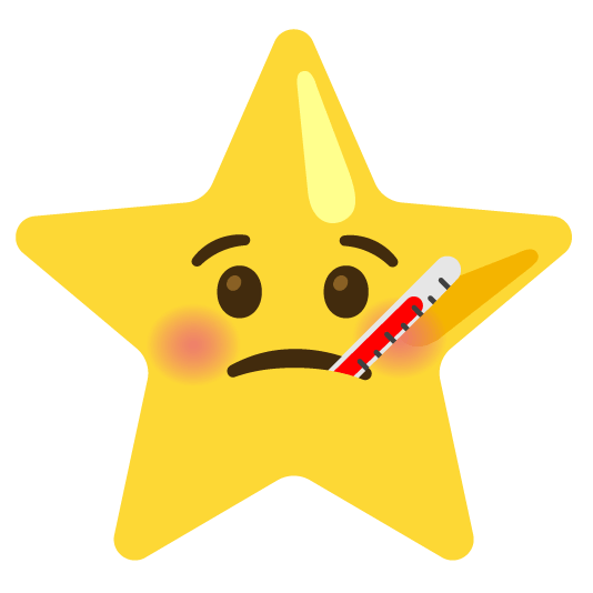 face with thermometer star