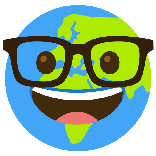 nerd face earth africa