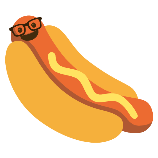 nerd face hotdog