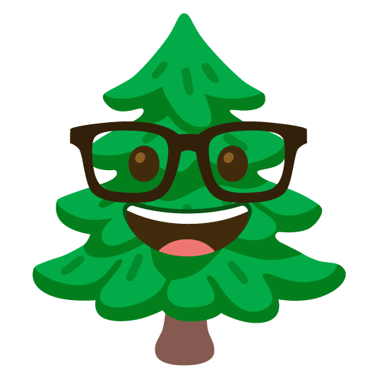 nerd face evergreen tree