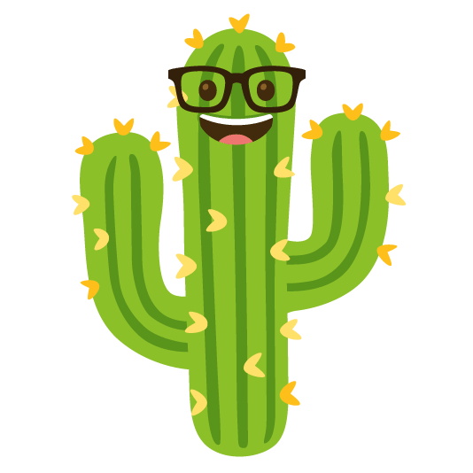 nerd face cactus