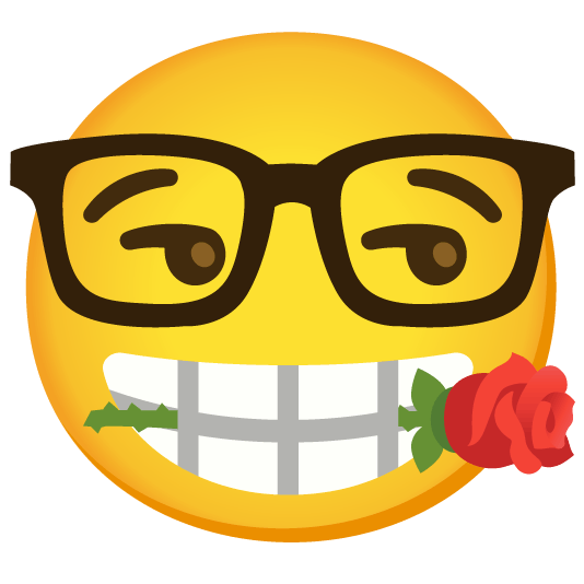 nerd face rose