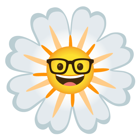 nerd face blossom
