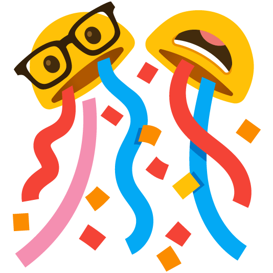 nerd face confetti ball