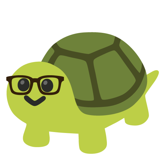 nerd face turtle