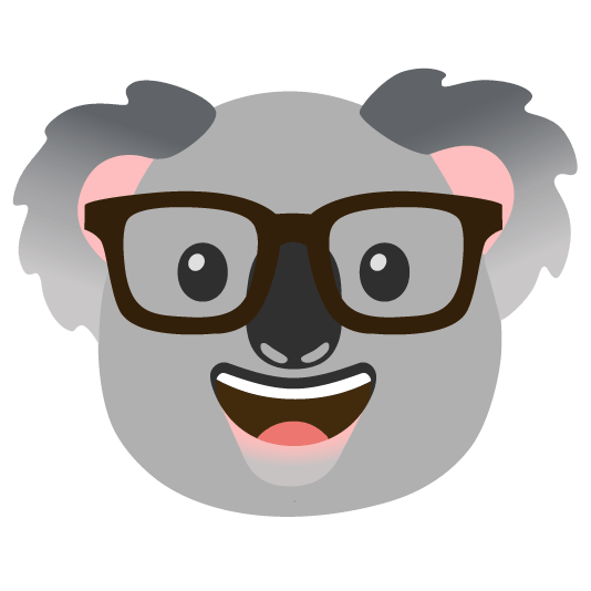 nerd face koala