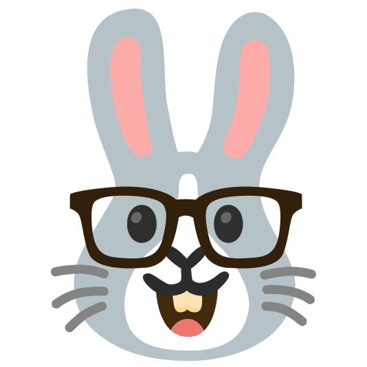 nerd face rabbit