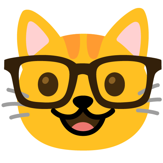 nerd face cat