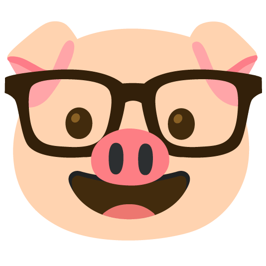 nerd face pig