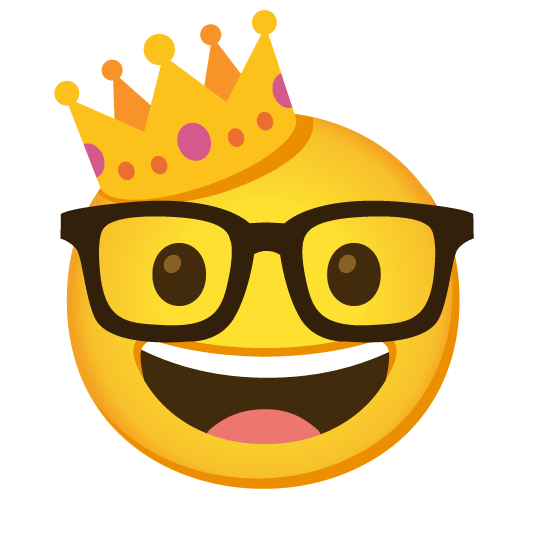 nerd face crown