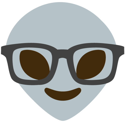 nerd face alien