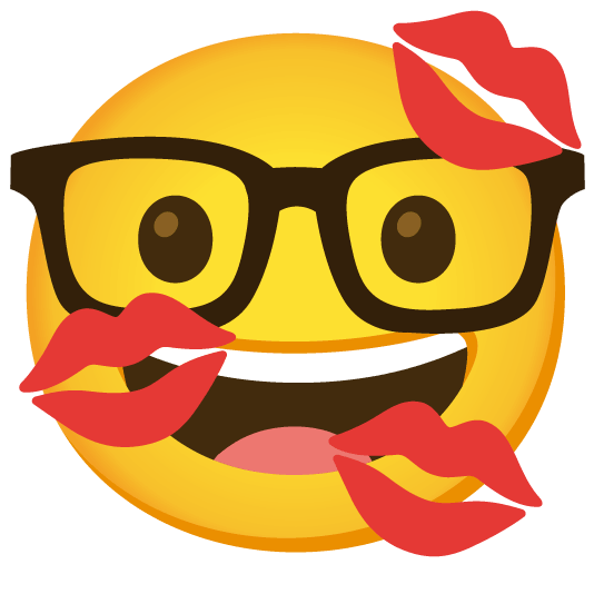 nerd face kiss