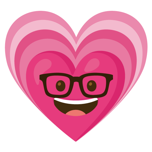 nerd face heartpulse