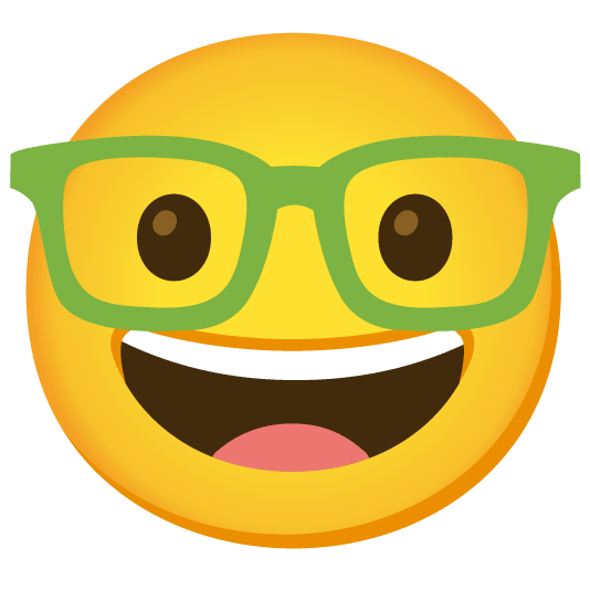 nerd face green heart