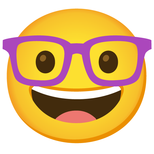 nerd face purple heart