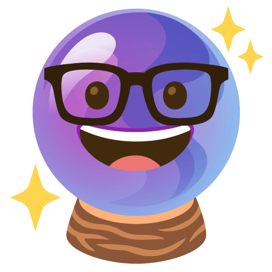nerd face crystal ball
