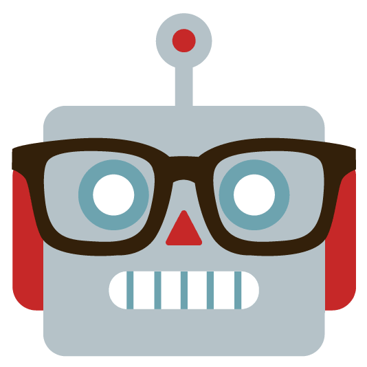 nerd face robot face