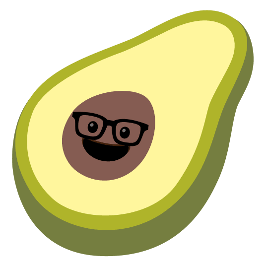nerd face avocado