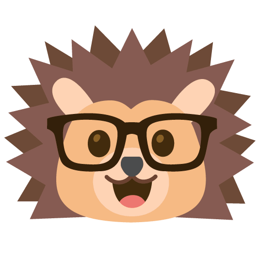 nerd face hedgehog