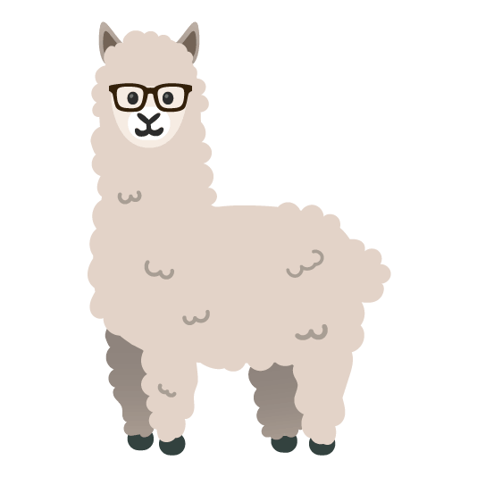 nerd face llama