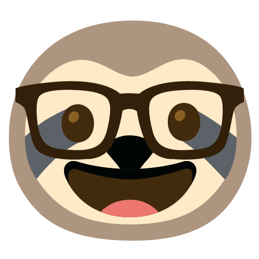 nerd face sloth