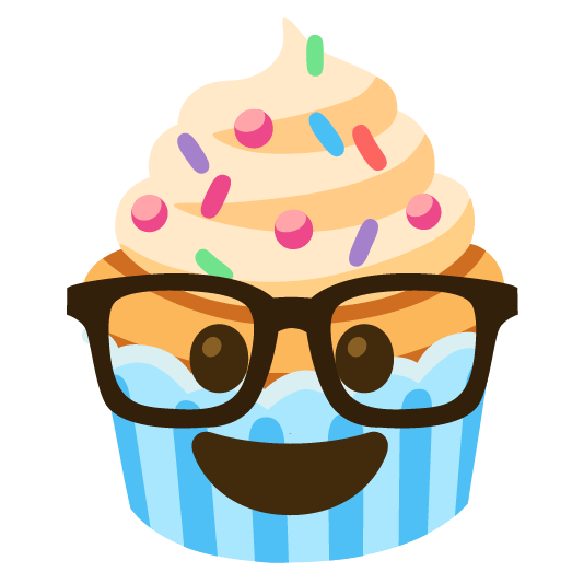nerd face cupcake