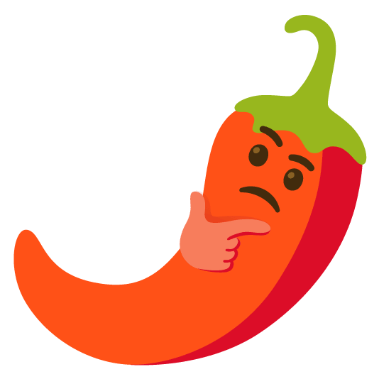 thinking face hot pepper