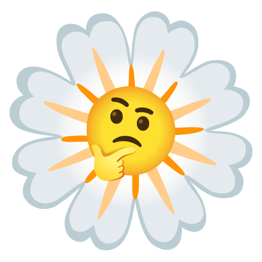 thinking face blossom