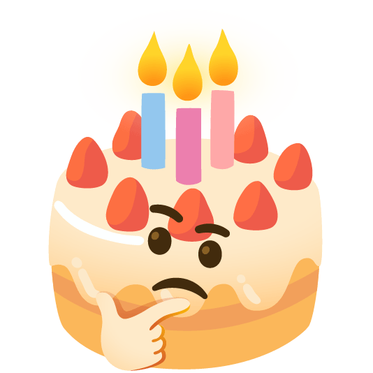 thinking face birthday
