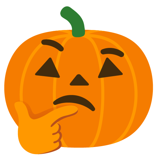 thinking face jack o lantern