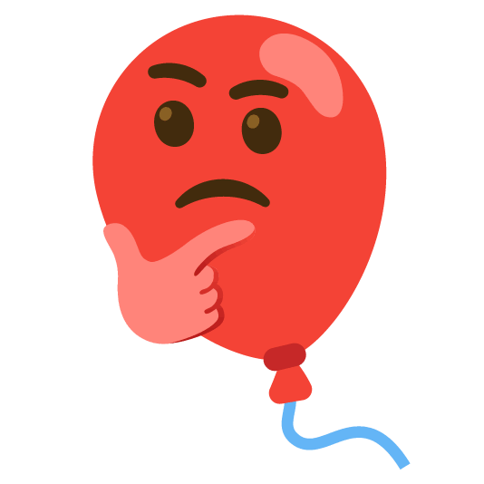 thinking face balloon