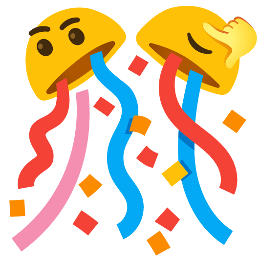 thinking face confetti ball