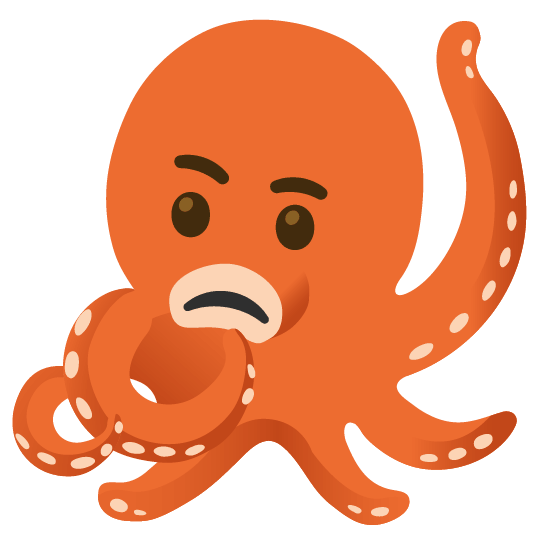 thinking face octopus
