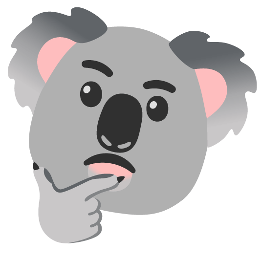 thinking face koala