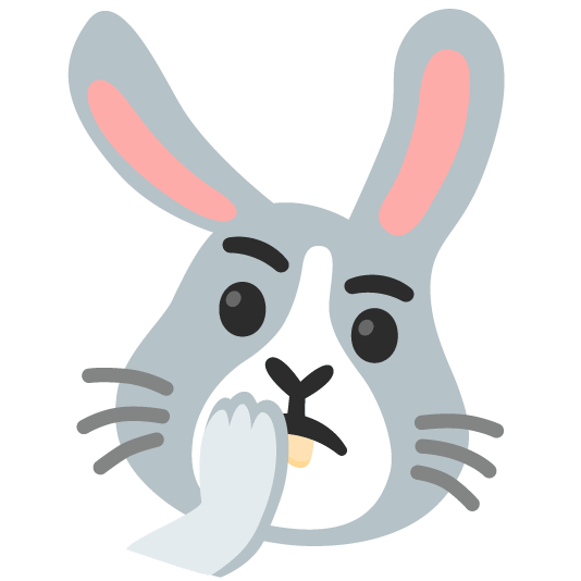 thinking face rabbit