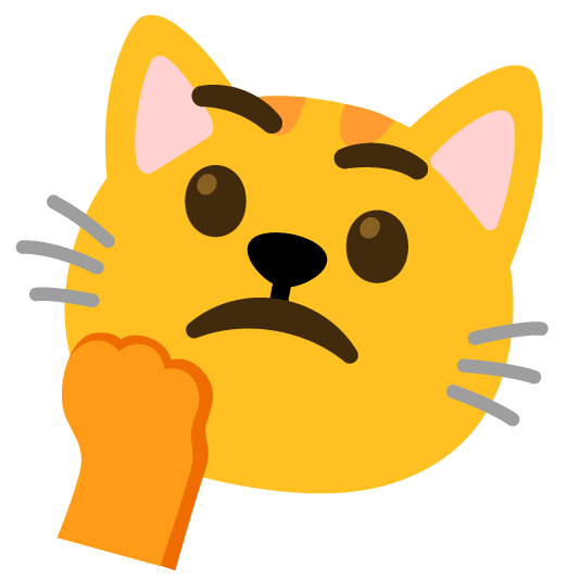 thinking face cat